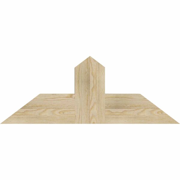 Ekena Millwork Portland Rough Sawn Timber Gable Bracket, Douglas Fir, 36"W x 13"H x 4"D x 6"F, 9/12 Pitch GBW036X13X0406POR00RDF - main